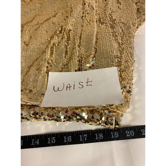 Kate & Mallory Womens Gold Sequins Dress Size L Formal Glam Bling Cocktail party - Picture 9 of 10